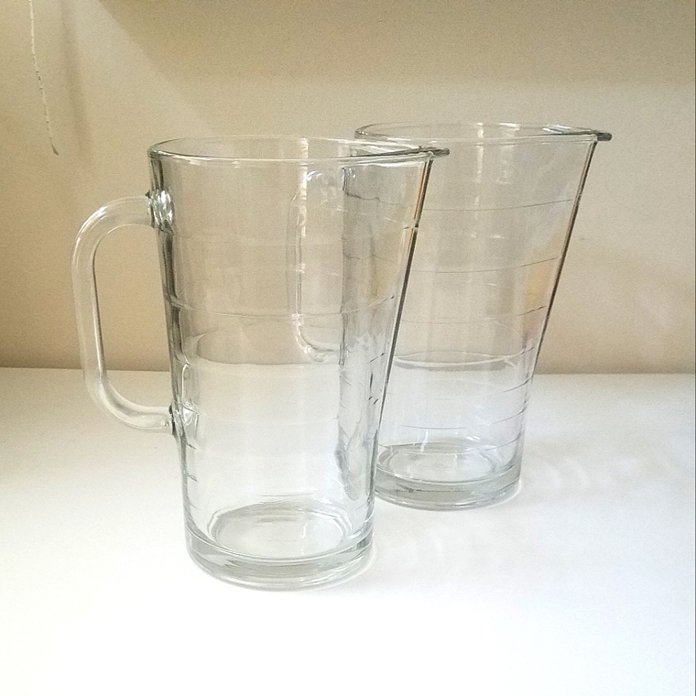 IKEA Vintage Pair of Svepa Glass Pitchers